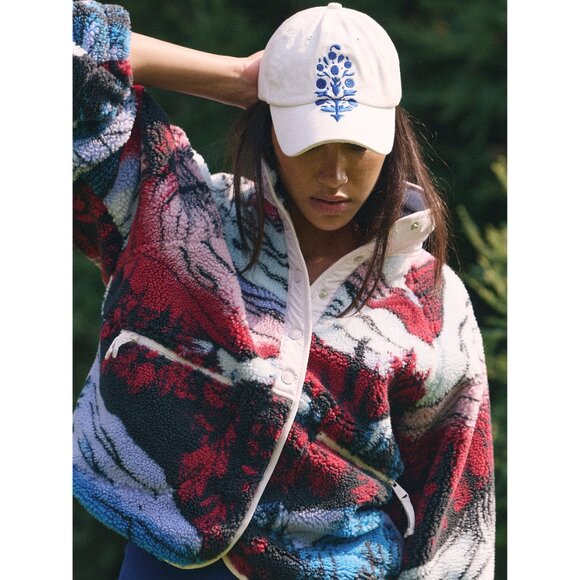 🆕 FP MOVEMENT Hit The Slopes Printed Fleece Jacket / Twilight Forest - Picture 6 of 9